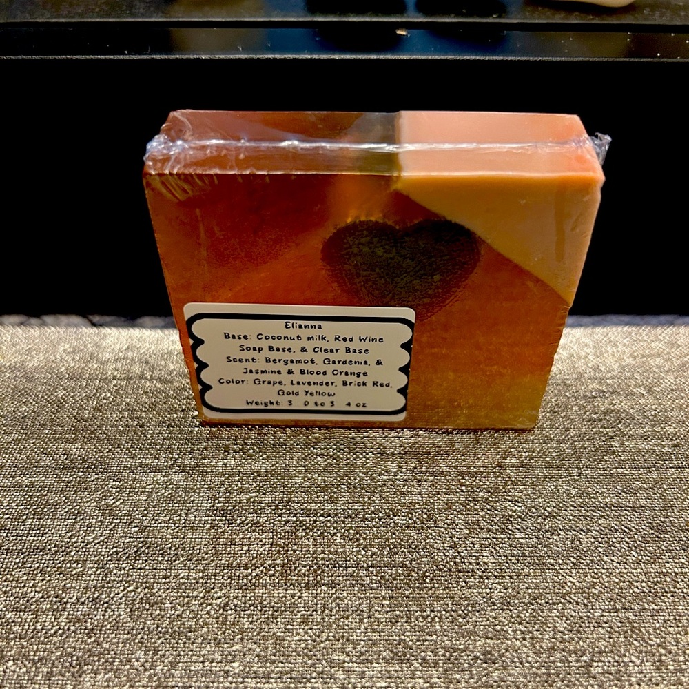 Elianna - An Orange, Pink and Brown Handcrafted Soap Bar